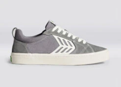 CARIUMA CATIBA PRO GREY SUEDE MEN'S SHOE -Board Zone Shop catiba pro mystic grey contrast stitch sneaker canvas.slideshow1 85166.1674596224
