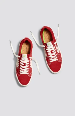 CARIUMA CATIBA PRO SAMBA RED MEN'S SHOE -Board Zone Shop catiba pro red contrast ivory canvas.feature 3 94872.1674596302