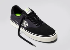 CARIUMA NAIOCA PRO JET BLACK SUEDE WOMEN'S SHOE -Board Zone Shop naioca skate off black ivory suede sneaker.slideshow3 804a813d 3fec 485f 98ea 5e96cb085d1b 75740.1674596484