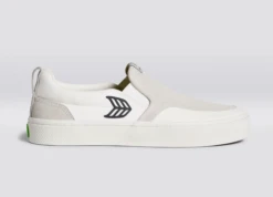 CARIUMA SLIP ON SKATE PRO OFF-WHITE SHOES(EX) -Board Zone Shop slip on skate pro off white vintage black sneaker.slideshow1 89767.1679339335